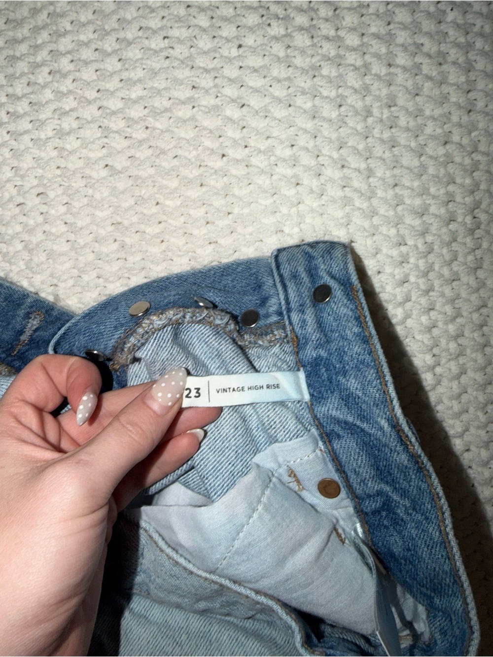 PacSun Light Blue High-Waist Denim Jean Shorts - Picture 4 of 4